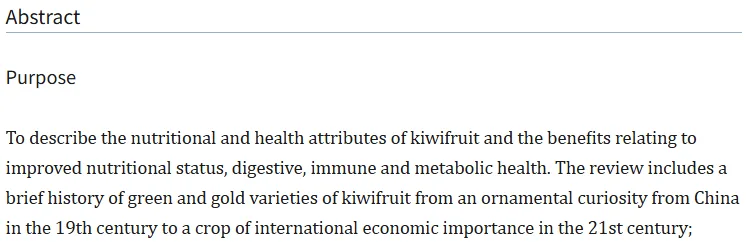study on kiwi